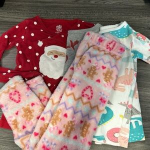 Child of Mine Festive Red and Multicolor Pajama Set